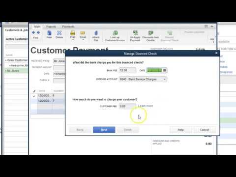 how to record of a bounced check on quickbooks for mac